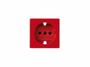 Simon tapa enchufe 2p+TT rojo