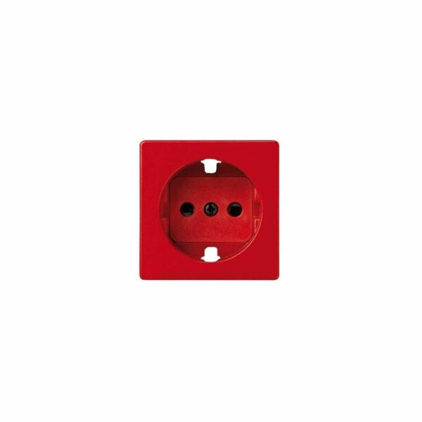 Simon tapa enchufe 2p+TT rojo