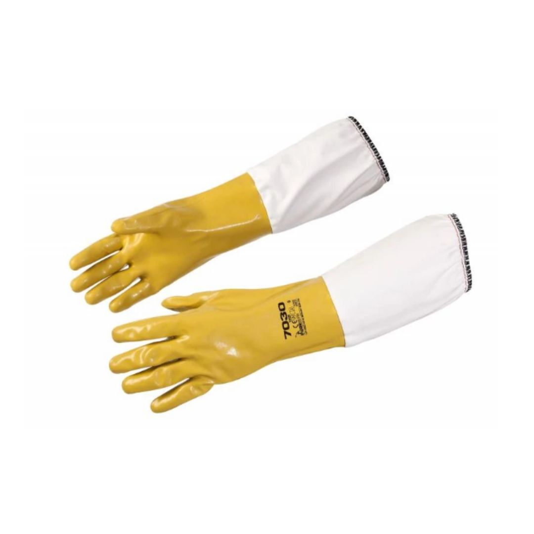 Guantes de nitrilo amarillo recubierto